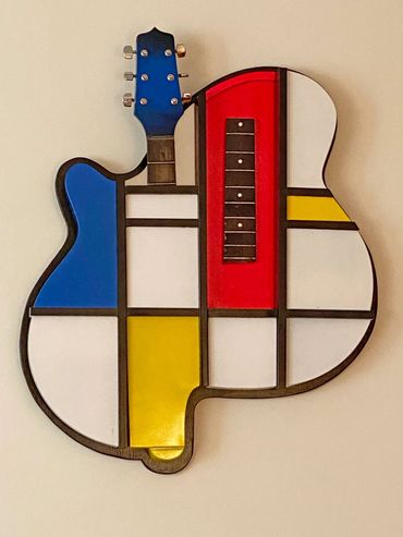 Mondrian color scheme applied to a 3D cubist sculpture