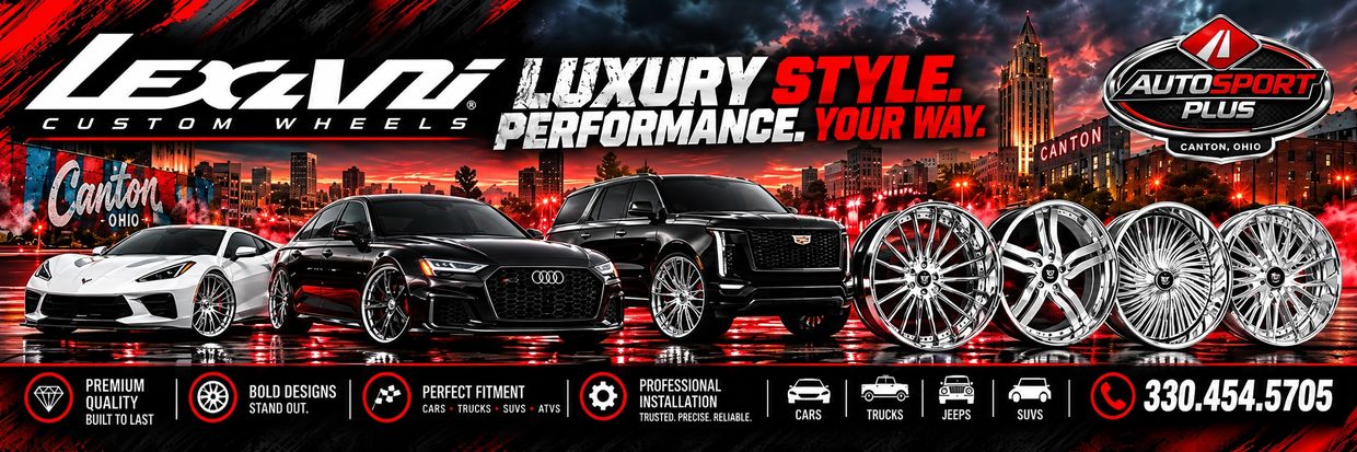 Lexani wheels for sale near me in Canton Ohio. Cleveland Custom Wheels. Cadillac custom wheels Akron