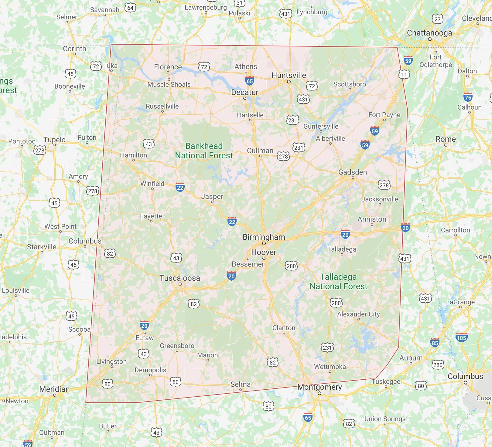 Axle surgeon Doctor Alabama area map