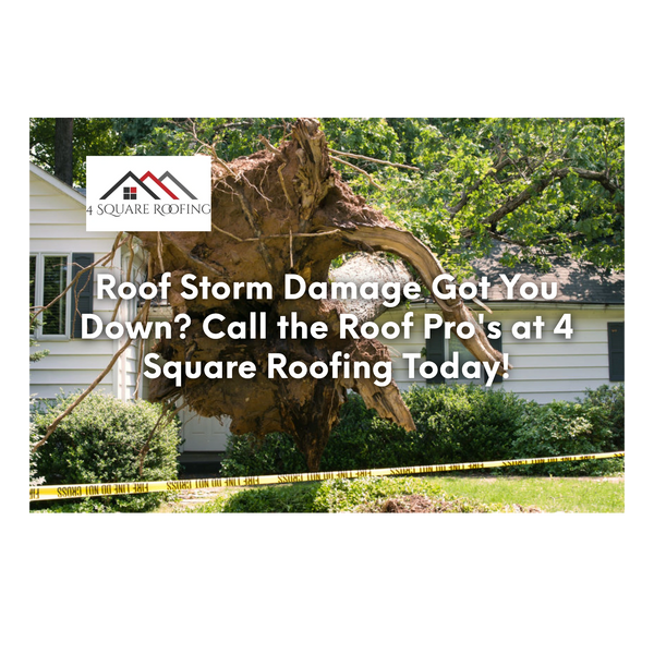 Roof storm damage got your home roof down? 4 Square Roofing can help! Contact the insurance roof pro