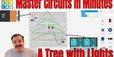 tree with lights in Tinkercad circuits