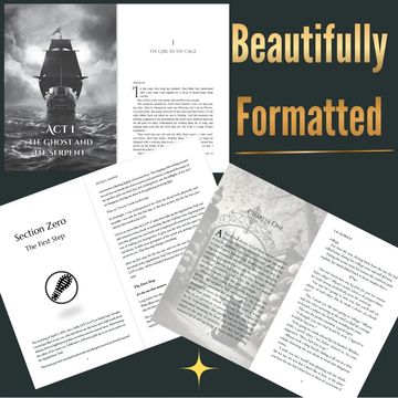Collage of beautifully formatted book pages and cover.