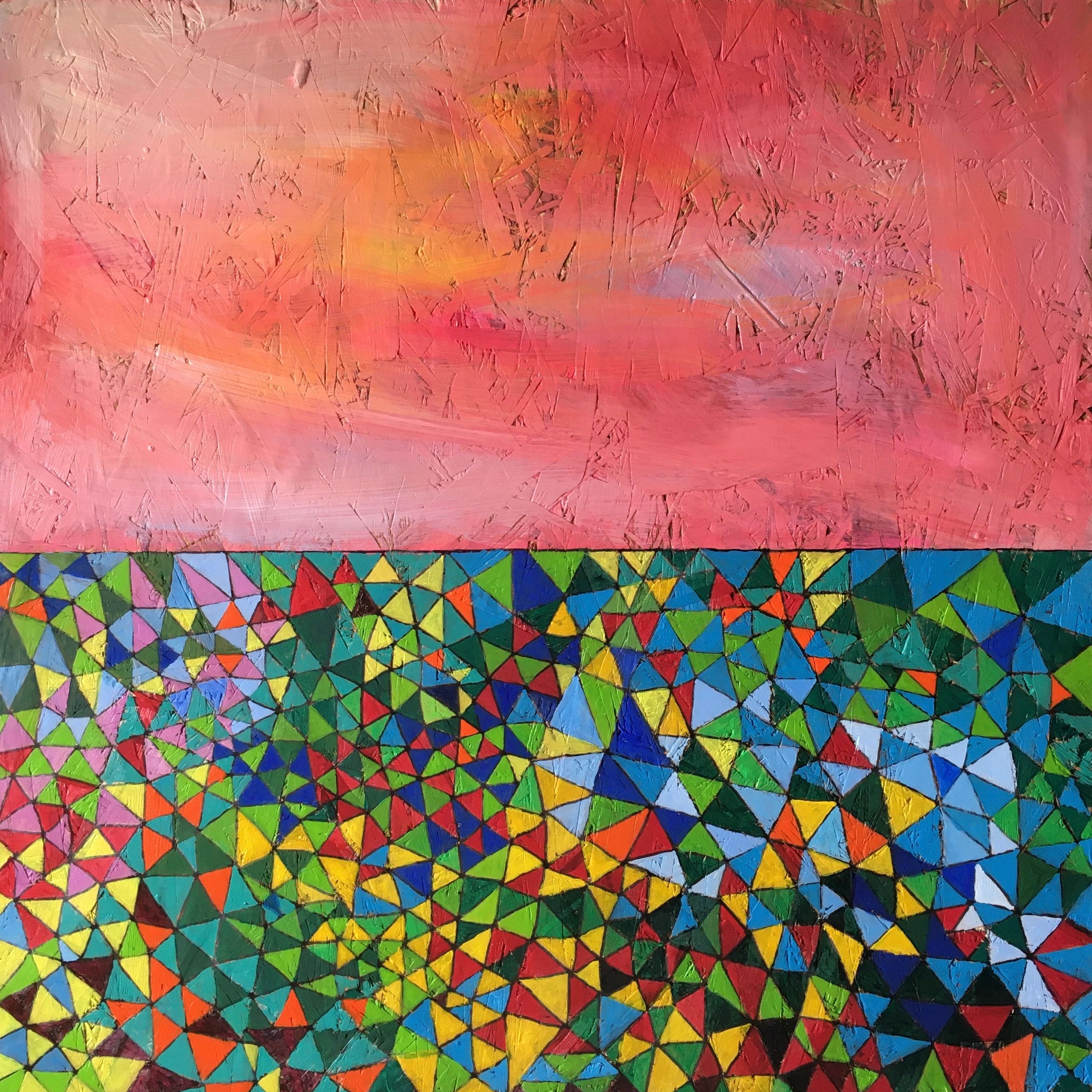 Natalie Legere
Horizons Series 
Red Skies...
acrylic on pressed wood panel, 
24 x 24”
2020