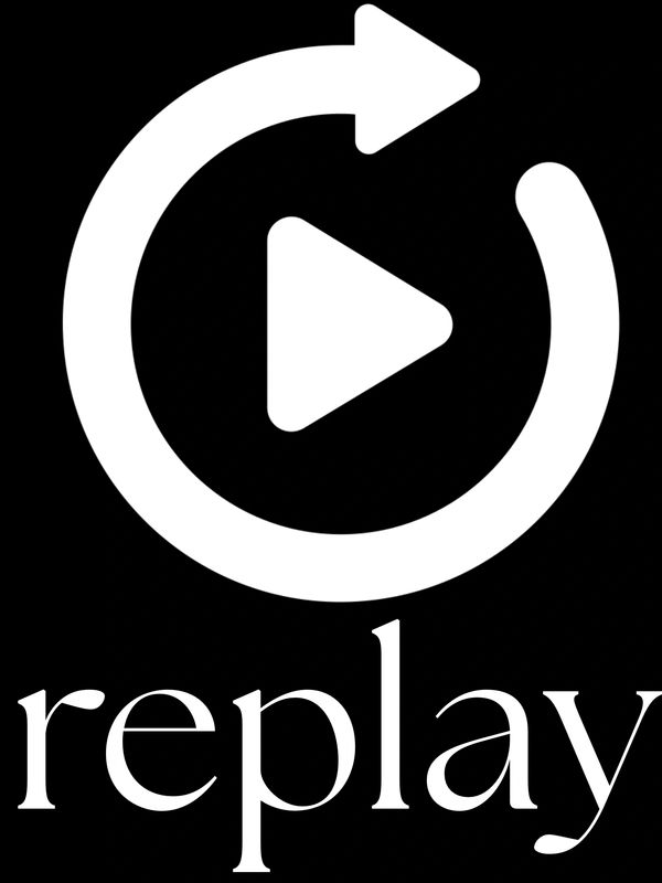 Replay icon with a play button and circular arrow.