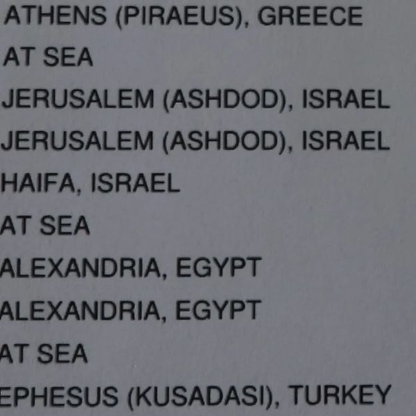 a close up of a paper with dates on it