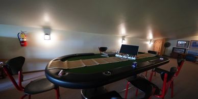 Full sized competition poker style table picture