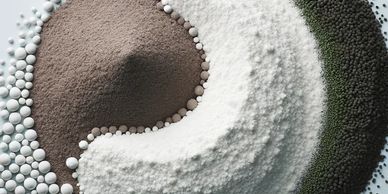 Soil amendments such as lime and fertilizers.