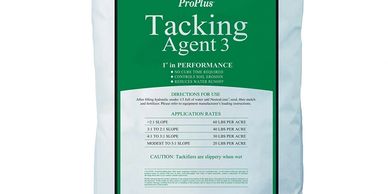 Tacking agent is a biodegradable glue to control erosion.