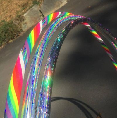 Customized holographic rainbow hula hoops