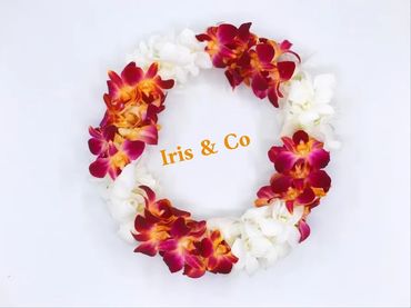 USC YELLOW / WHITE MIX DOUBLE BOMBAY LEI