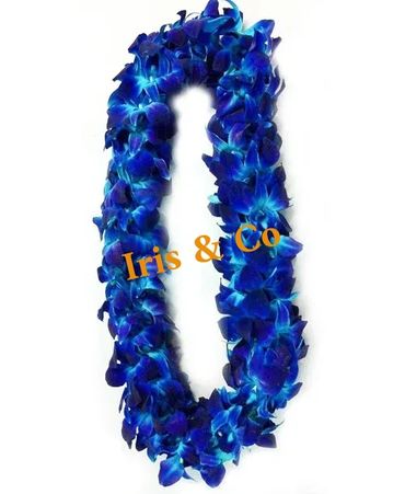 BLUE DOUBLE BOMBAY LEI