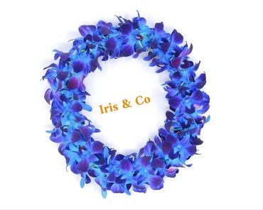 BLUE DOUBLE BOMBAY LEI