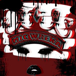 Mic Wreka from Trap Sauce Music red and black dripping female custom crown logo