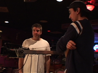 director of photopgaphy Joe Kessler of reno 911! and Lincoln figuring out how to sync a couple mini