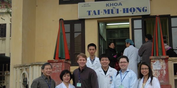 US and Vietnamese ENT surgeons building long lasting hospital education and infrastructure. 2008 Dr. Hao Mimi Tran on right