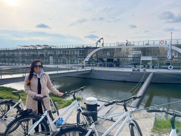 Riding the bikes on tour with Ama Waterways in Vienna, Austria