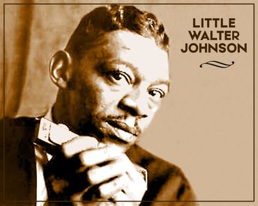 Digital print of Bluesman Little Walter Johnson by Chicago artist Peter Hagerty