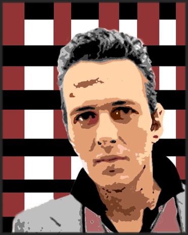 Digital print of Joe Strummer by Chicago artist Peter Hagerty