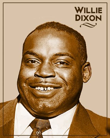 Digital print of Bluesman Willie Dixon by Chicago artist Peter Hagerty