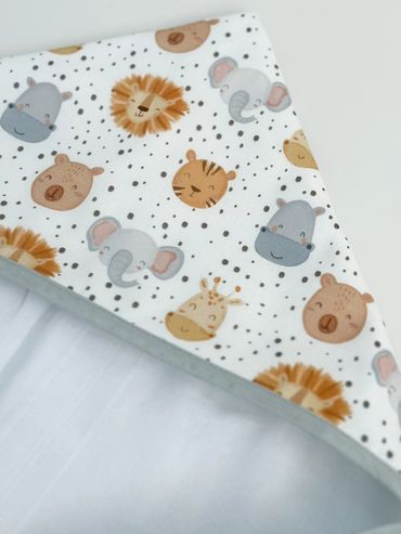 Toalha de capuz forrada de toalha fralda