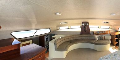 Interior Lounge with new upholstery & roof lining