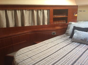 Blockout curtains on boat