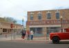 Standing on the Corner Park in Winslow, Arizona, complete with the flat bead Ford.