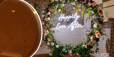 Custom backdrop for Wedding photo booth in Georgia.