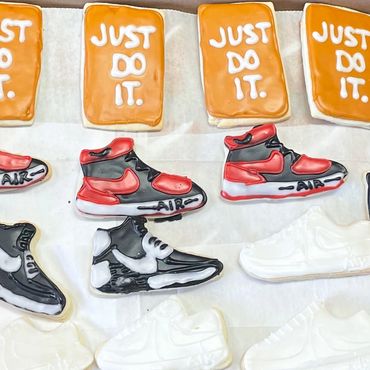Nike sneaker themed cookies