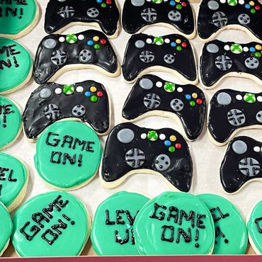 Gamer controller themed cookies