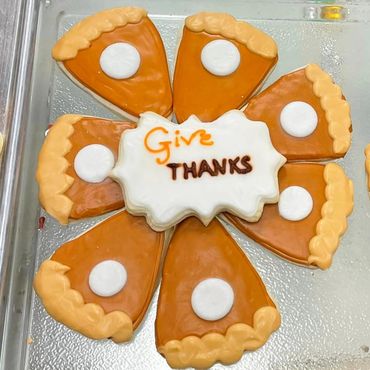 Pumpkin cookies with give thanks