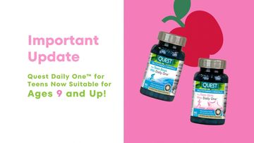 Quest Daily One vitamins now for ages 9 and up.