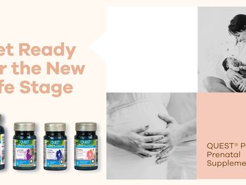 Prenatal supplements by QUEST to support new life stages.