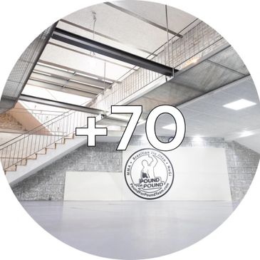 +70 Trainingseinheiten pro Woche im Pound for Pound gym München