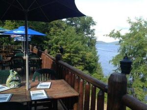 Daikers deck overlooking 4th lake in the Adirondacks