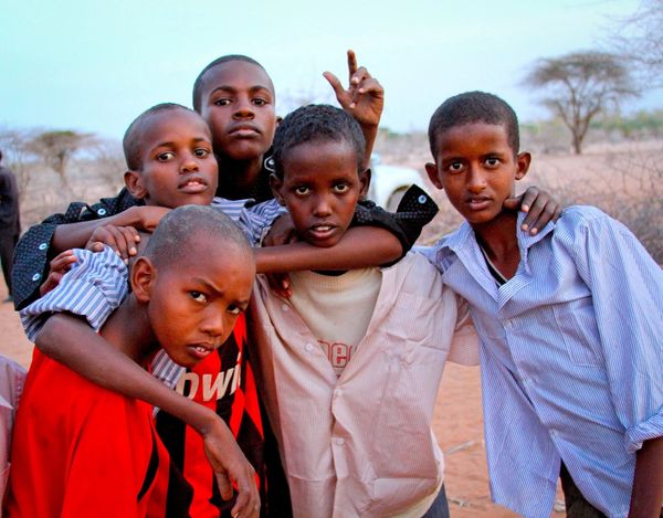 Meeting kids at the Dadaab Refugee Camp.