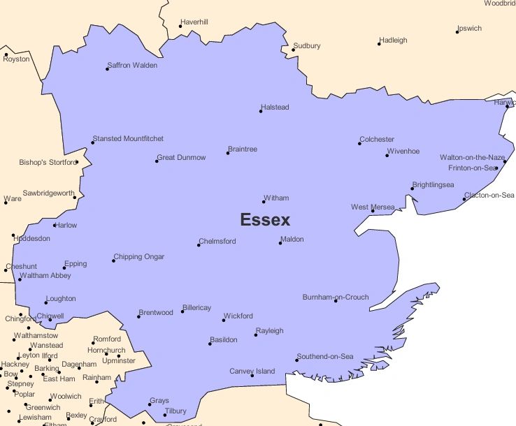 Map of Essex