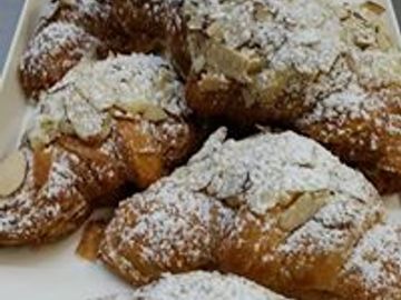 Almond croissants - house specialty at Harvard St. Bakery & Cafe