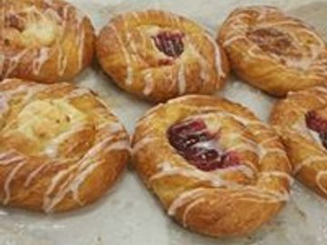 Cheese and Cheese & Cherry Danishes