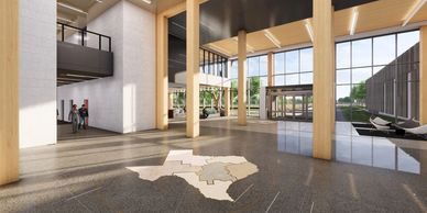 Foyer of Texas Division of Emergency Management Building
