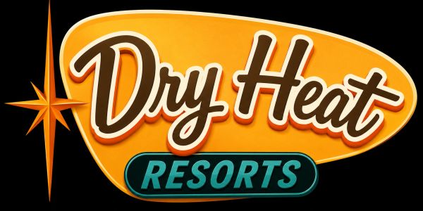 Logo of Dry Heat Resorts with a retro design style.