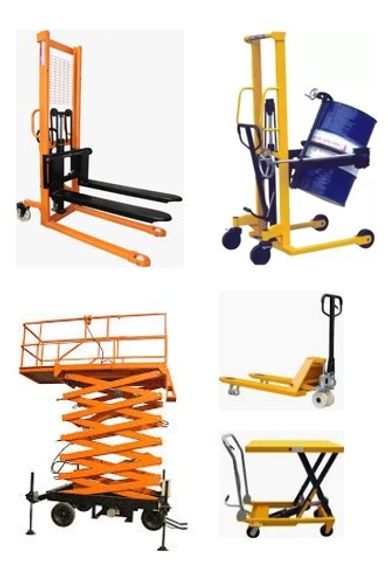 MATERIAL HANDLING EQUIPMENT
STACKER
FORKLIFT
SCISSOR LIFT
SCISSOR WORK PLATFORM
PALLET TRUCK