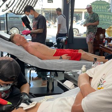 Joker Brothers Tattoo Patong Phuket, Tattoo Studio, tattoo Session
