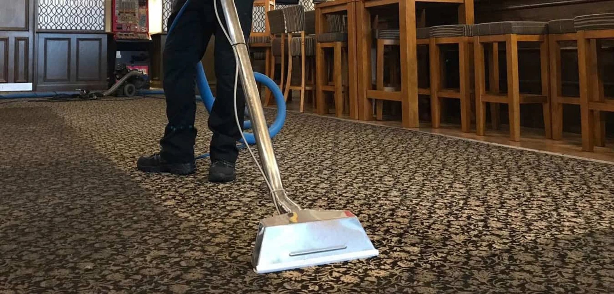 Carpet Cleaning wand showing before and after