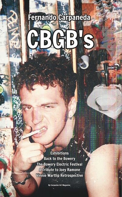 CBGB book features photos of exhibitions and sculptures created by artist Fernando Carpaneda.