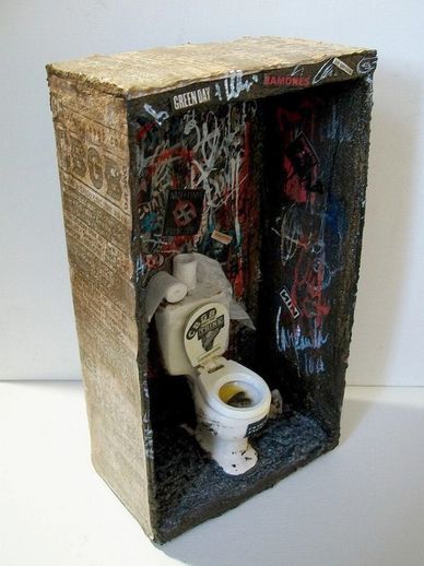 CBGB's Toilet Diorama by Artist Fernando Carpaneda