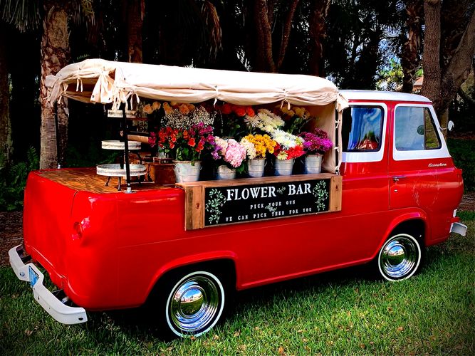 "Willow", our 1962 Ford Econoline Pickup Mobile Flower Bar