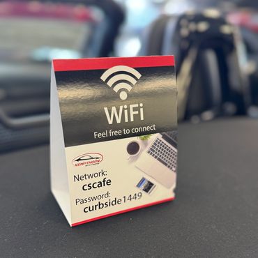 Free wifi table top tent design for Kempthorn Auto Campus