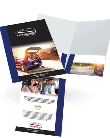 Kempthorn Collision Center pocket folder design