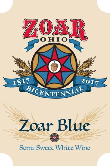 Zoar Ohio wine label design